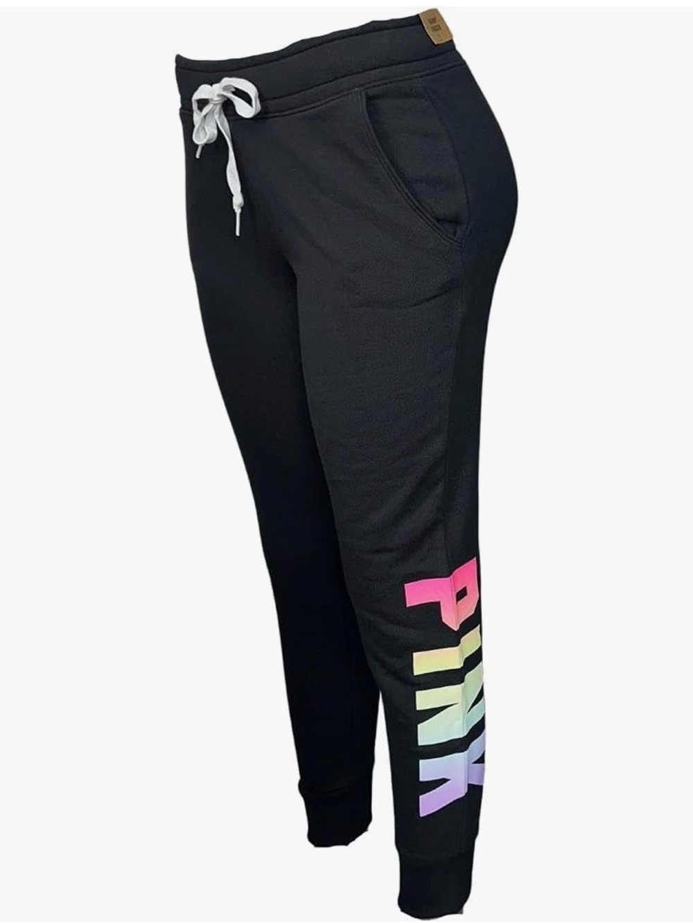 Ombré rainbow logo joggers